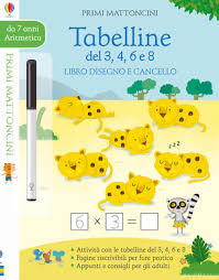 Tabelline del 3, 4, 6 e 8. Libro disegno